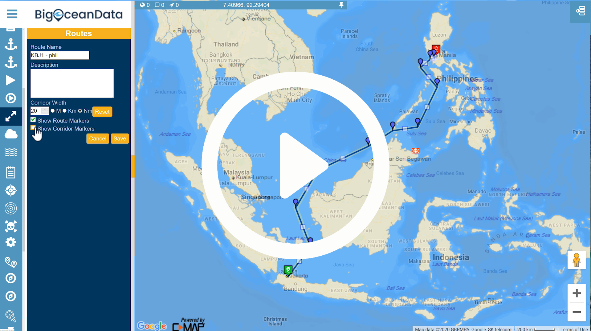 Piracy & Route Risk Management for shipping vessels