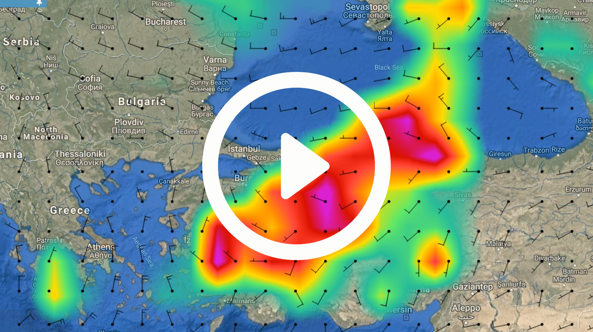 Global weather forecasts for shipping and vessel tracking